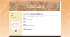 Desktop Screenshot of chinyeowpeiqi.perfectweddings.sg