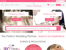 Tablet Screenshot of perfectweddings.sg